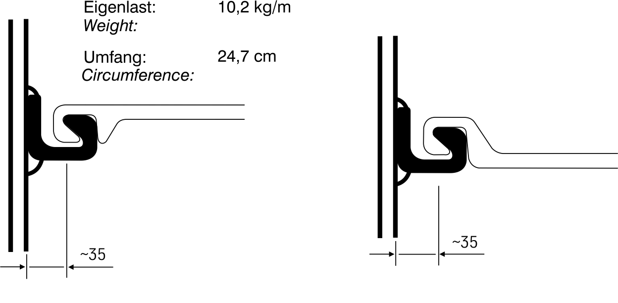 Junction section 22, partsections for corner and junction piles